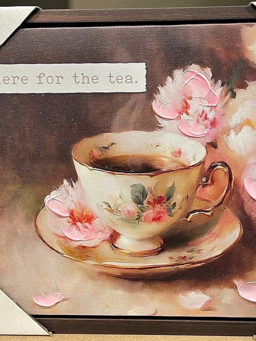Framed Floral Teacup Art Print